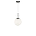 Generation Lighting - GLP1821MBK - One Light Pendant - Nube - Midnight Black