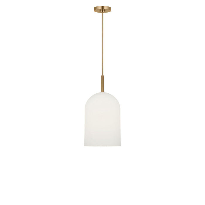 Generation Lighting - GLP1941SBE - One Light Pendant - Neblina - Satin Brass