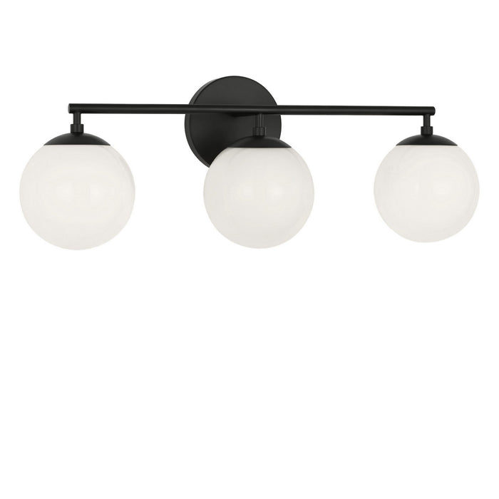 Generation Lighting - GLV1853MBK - Three Light Vanity - Nube - Midnight Black