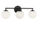 Generation Lighting - GLV1853MBKE - Three Light Vanity - Nube - Midnight Black