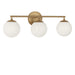 Generation Lighting - GLV1853SB - Three Light Vanity - Nube - Satin Brass
