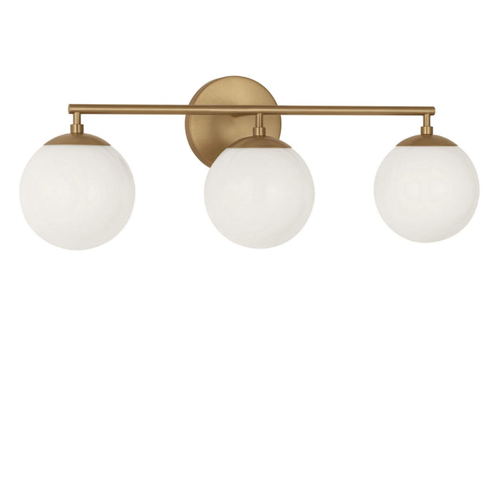 Generation Lighting - GLV1853SBE - Three Light Vanity - Nube - Satin Brass