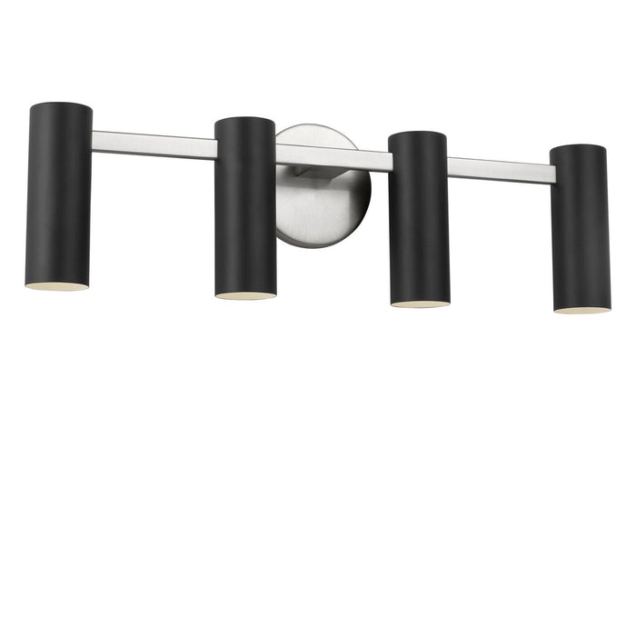 Generation Lighting - GLV2084BNE - Four Light Vanity - Zentro - Brushed Nickel