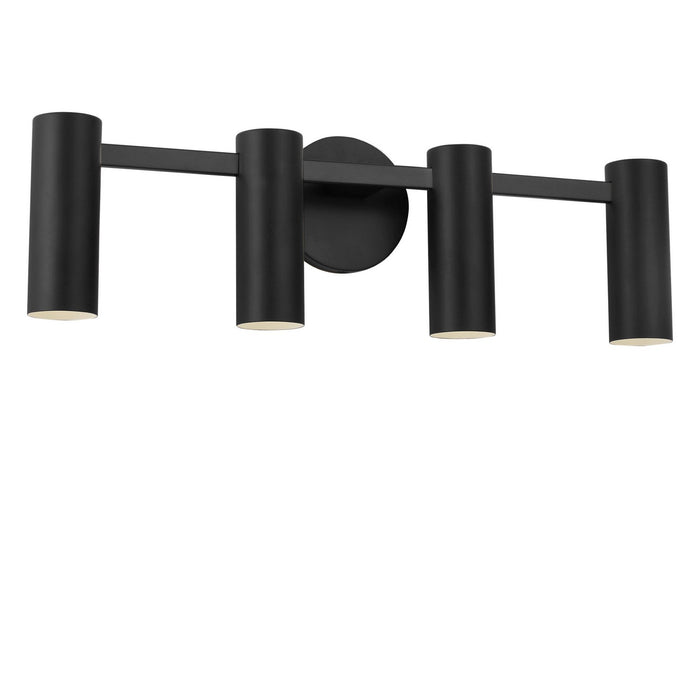 Generation Lighting - GLV2084MBKE - Four Light Vanity - Zentro - Midnight Black