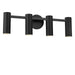 Generation Lighting - GLV2084MBKE - Four Light Vanity - Zentro - Midnight Black