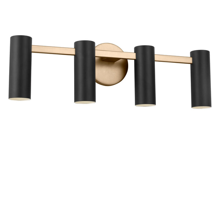 Generation Lighting - GLV2084SB - Four Light Vanity - Zentro - Satin Brass