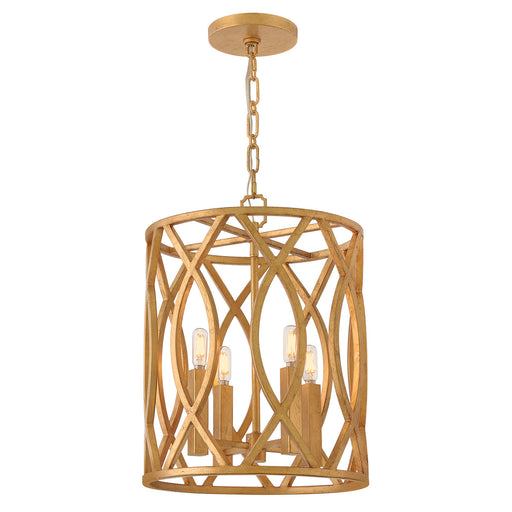 Leona LED Pendant Distressed Brass