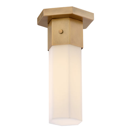 Facet LED Flush Mount Heritage Brass