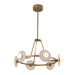 Alora - CH346028VBAR - LED Chandelier - Dahlia - Vintage Brass/Alabaster
