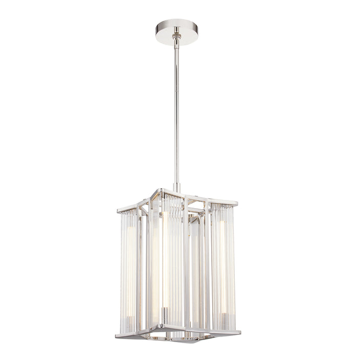 Alora - PD339415PNCR-UNV - LED Pendant - Sabre - Polished Nickel/Ribbed Glass