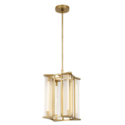 Alora - PD339415VBCR-UNV - LED Pendant - Sabre - Ribbed Glass/Vintage Brass