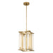 Alora - PD339415VBCR-UNV - LED Pendant - Sabre - Ribbed Glass/Vintage Brass