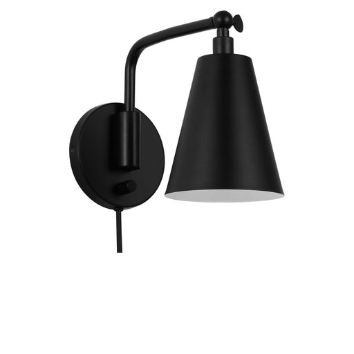 Drae One Light Wall Sconce Midnight Black