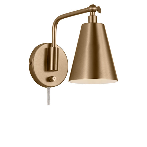 Drae One Light Wall Sconce Satin Brass