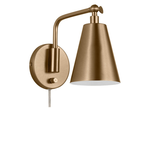 Drae One Light Wall Sconce Satin Brass
