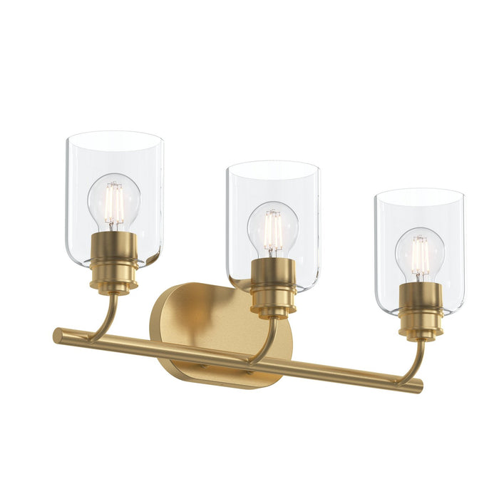 Progress Lighting - P300567-191 - Three Light Bath Vanity - Reines - Brushed Gold