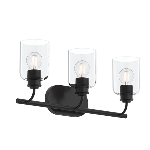 Reines Three Light Bath Vanity Matte Black