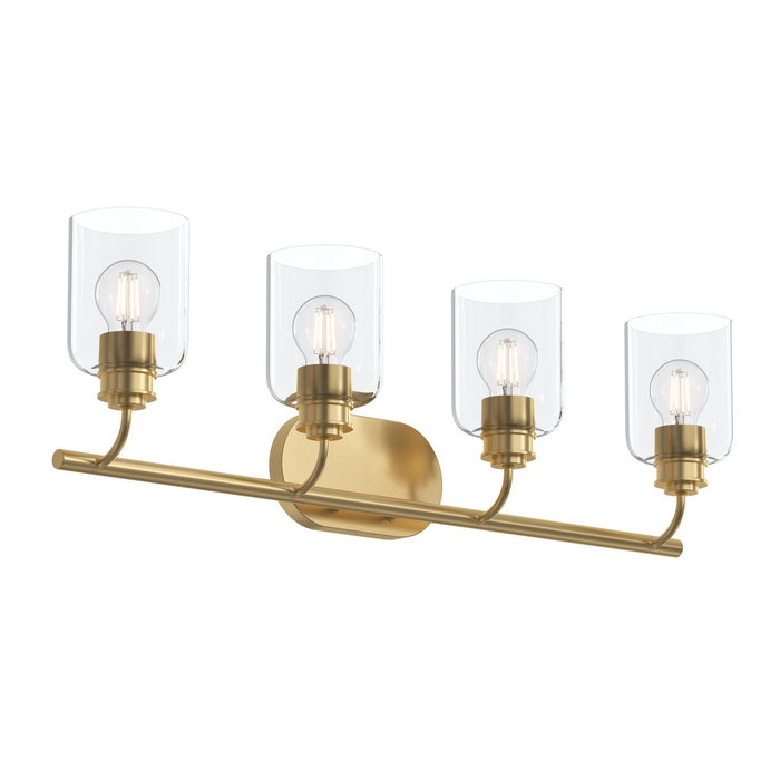 Progress Lighting - P300568-191 - Four Light Bath Vanity - Reines - Brushed Gold