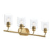 Progress Lighting - P300568-191 - Four Light Bath Vanity - Reines - Brushed Gold