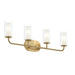 Progress Lighting - P300577-191 - Four Light Bath Vanity - Mack - Brushed Gold