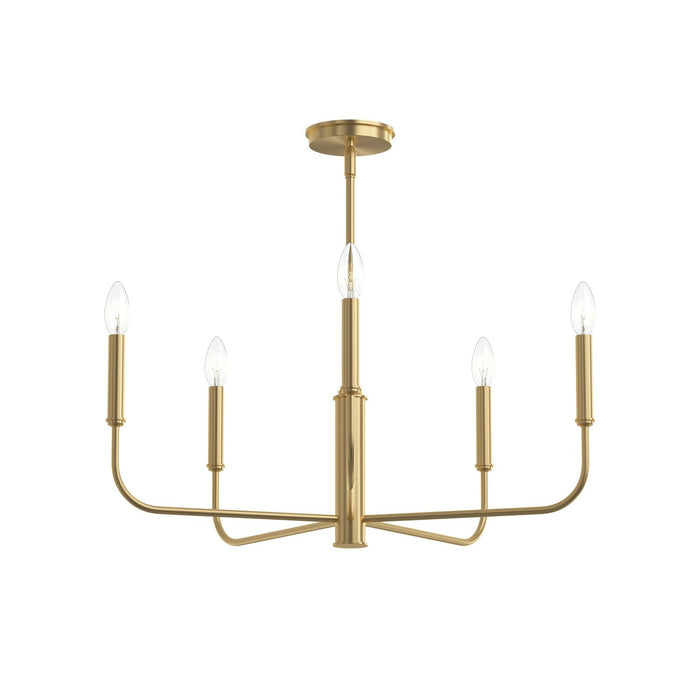 Progress Lighting - P400446-191 - Five Light Chandelier - Reines - Brushed Gold
