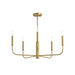 Progress Lighting - P400446-191 - Five Light Chandelier - Reines - Brushed Gold