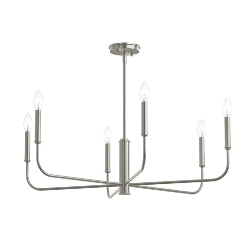Progress Lighting - P400448-009 - Six Light Chandelier - Reines - Brushed Nickel