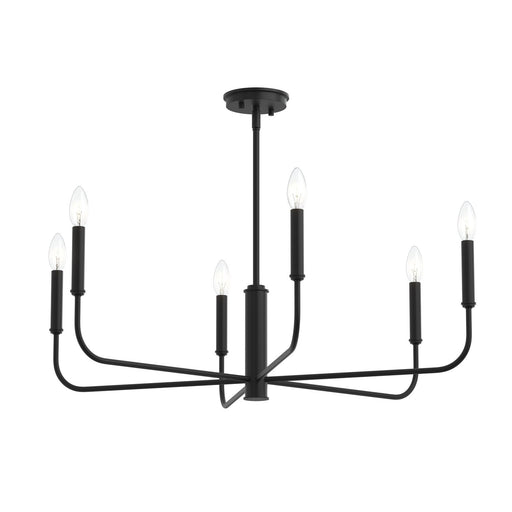 Reines Six Light Chandelier Matte Black