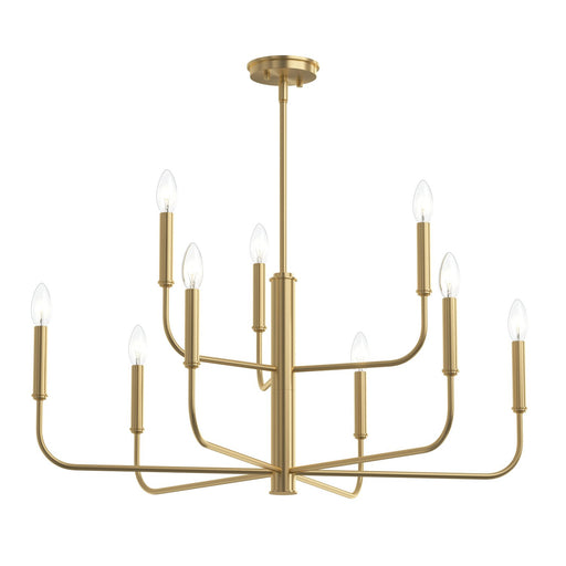 Progress Lighting - P400449-191 - Nine Light Chandelier - Reines - Brushed Gold