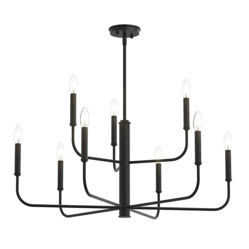 Reines Nine Light Chandelier Matte Black