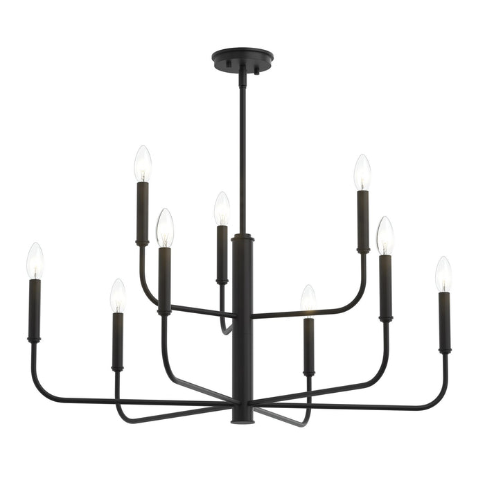 Progress Lighting - P400449-31M - Nine Light Chandelier - Reines - Matte Black