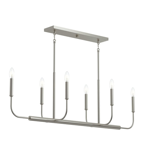 Progress Lighting - P400450-009 - Six Light Linear Chandelier - Reines - Brushed Nickel