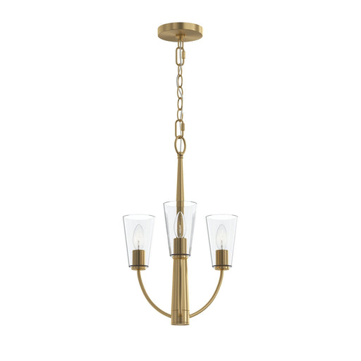 Jheni Three Light Chandelier Brushed Gold