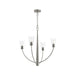 Progress Lighting - P400453-009 - Four Light Chandelier - Jheni - Brushed Nickel