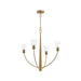 Progress Lighting - P400453-191 - Four Light Chandelier - Jheni - Brushed Gold
