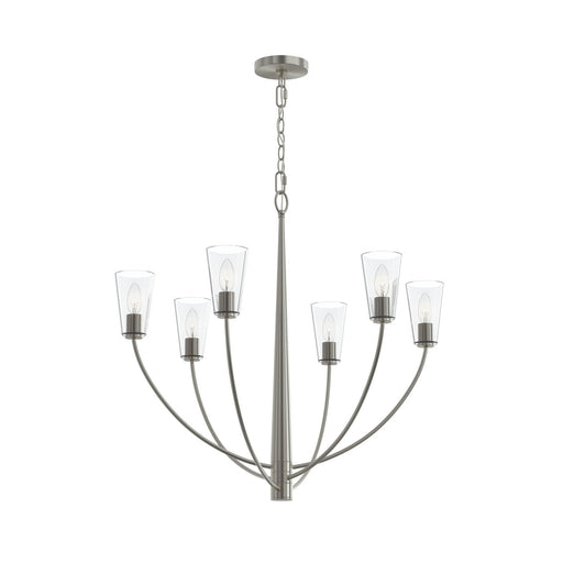Jheni Six Light Chandelier Brushed Nickel