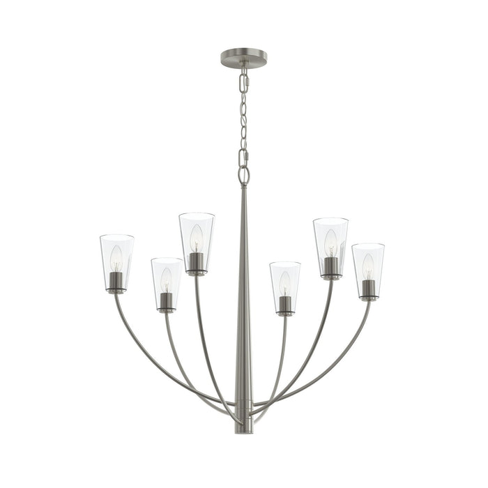 Progress Lighting - P400454-009 - Six Light Chandelier - Jheni - Brushed Nickel