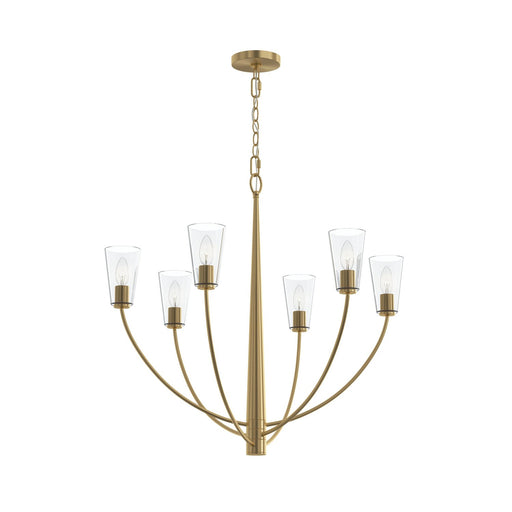 Jheni Six Light Chandelier Brushed Gold