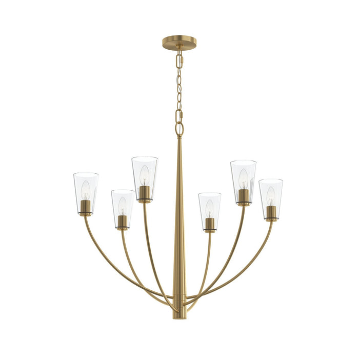 Progress Lighting - P400454-191 - Six Light Chandelier - Jheni - Brushed Gold