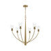 Progress Lighting - P400454-191 - Six Light Chandelier - Jheni - Brushed Gold
