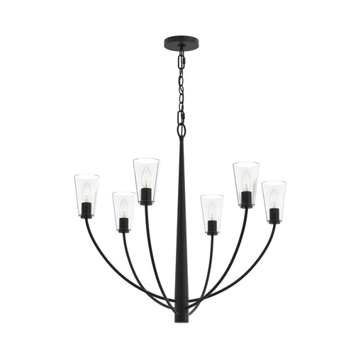 Jheni Six Light Chandelier Matte Black