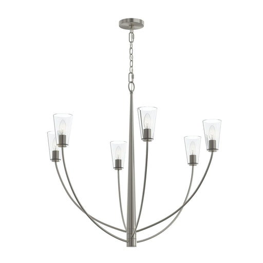 Jheni Six Light Chandelier Brushed Nickel
