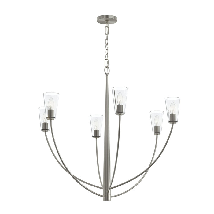 Progress Lighting - P400455-009 - Six Light Chandelier - Jheni - Brushed Nickel