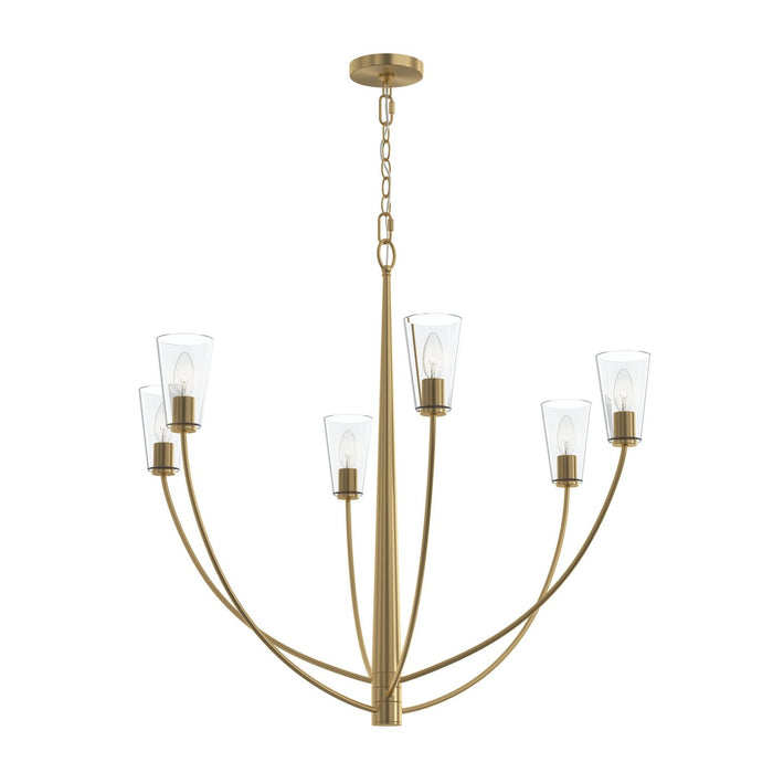 Progress Lighting - P400455-191 - Six Light Chandelier - Jheni - Brushed Gold