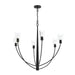 Progress Lighting - P400455-31M - Six Light Chandelier - Jheni - Matte Black