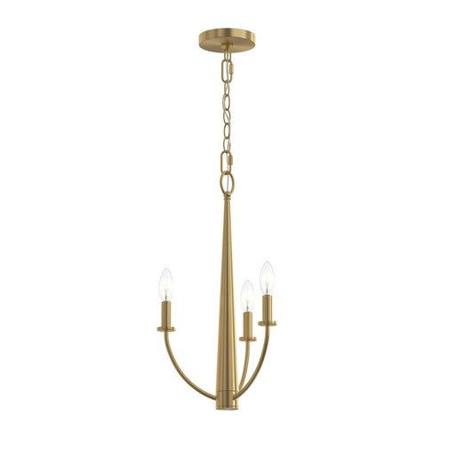 Jheni Three Light Chandelier Brushed Gold