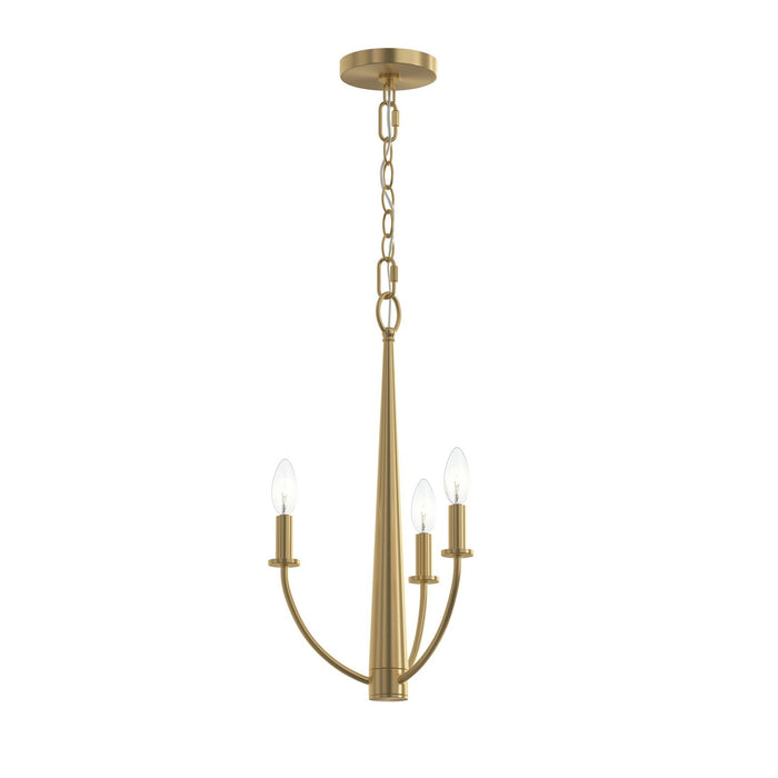 Progress Lighting - P400457-191 - Three Light Chandelier - Jheni - Brushed Gold