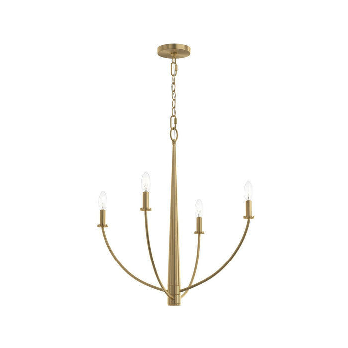 Progress Lighting - P400458-191 - Four Light Chandelier - Jheni - Brushed Gold