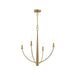 Progress Lighting - P400458-191 - Four Light Chandelier - Jheni - Brushed Gold