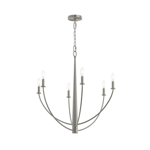 Jheni Six Light Chandelier Brushed Nickel